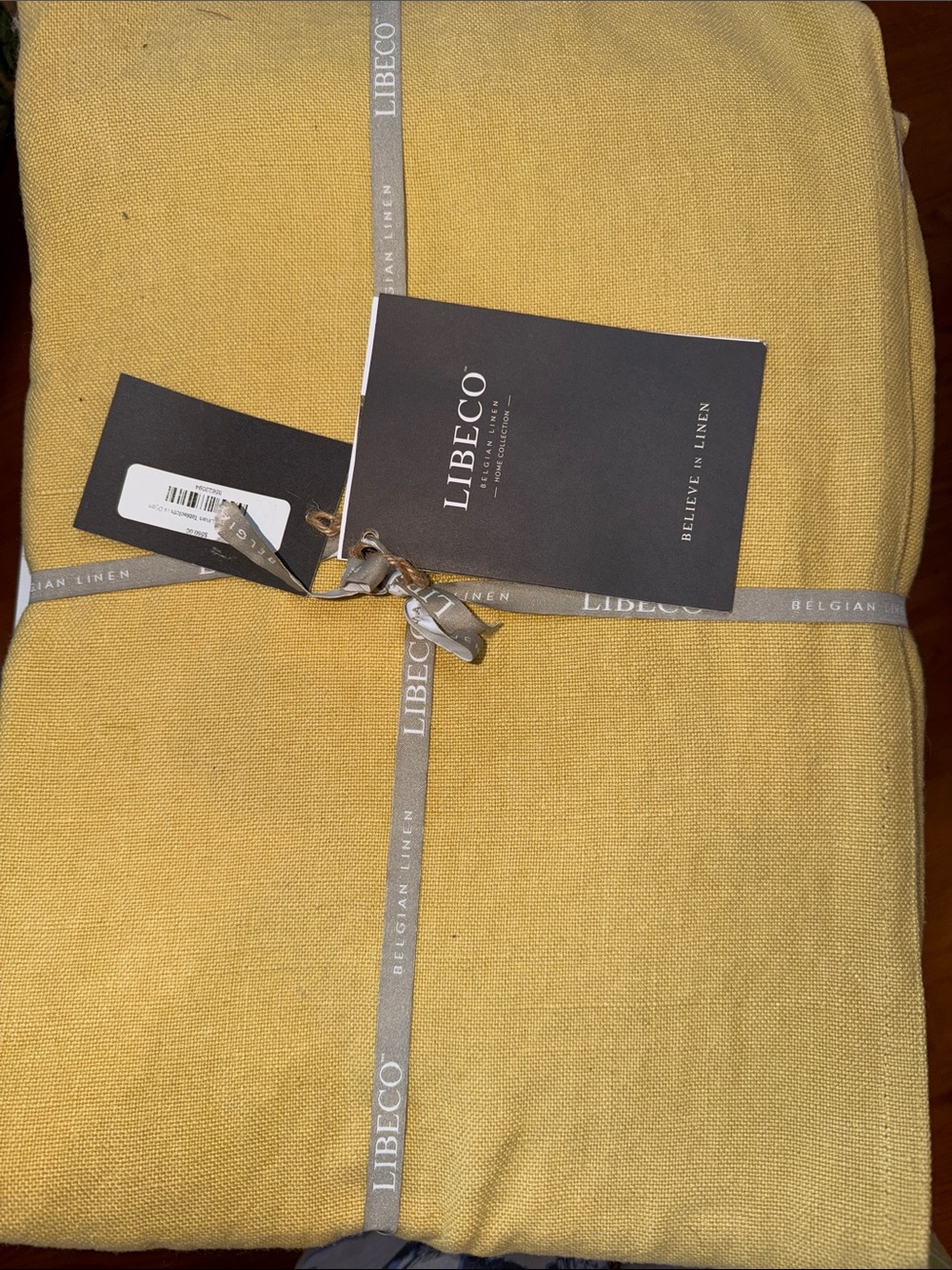 Libeco Belgian Linen Tablecloth in Mustard Yellow